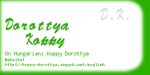 dorottya koppy business card